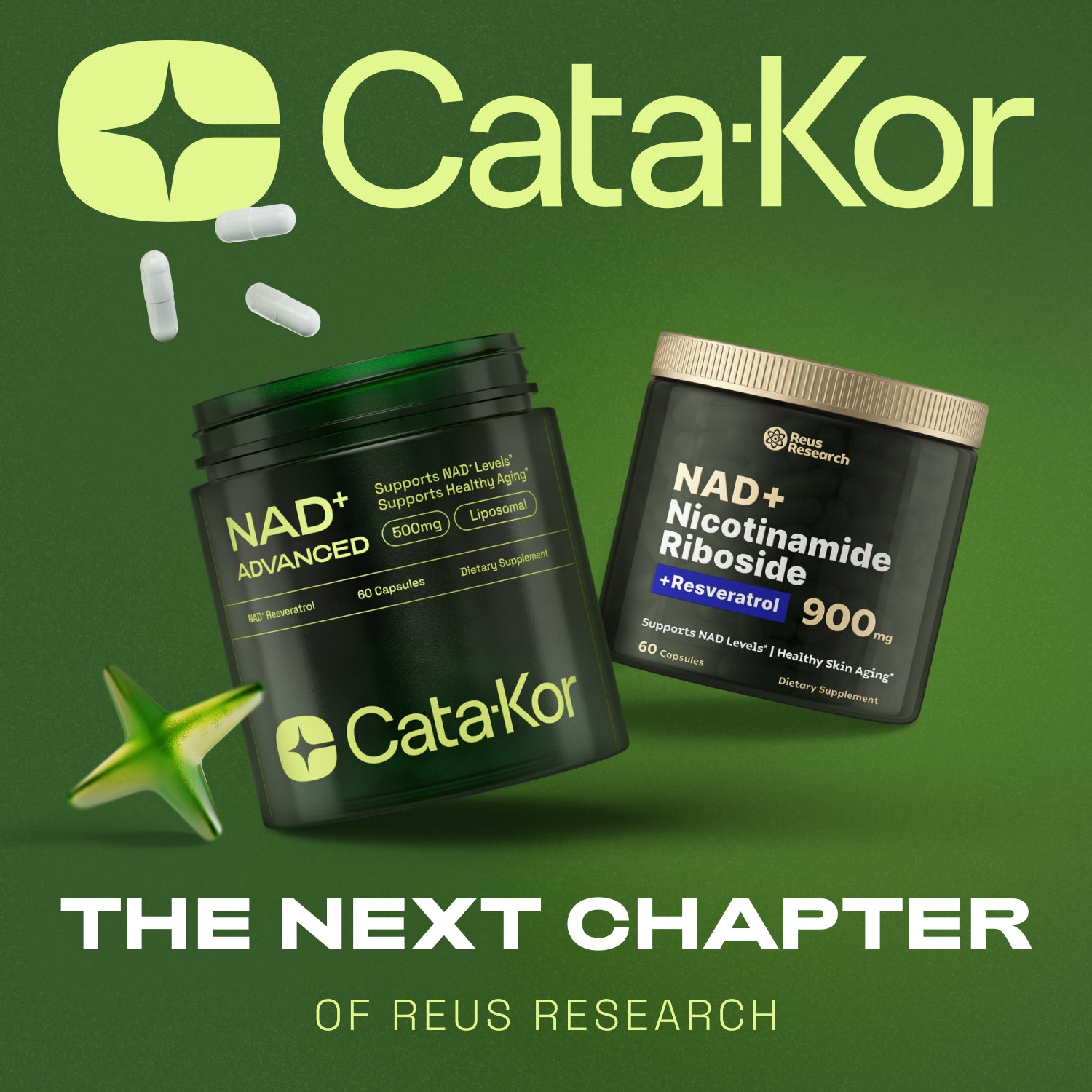 Cata-Kor NMN Supplement Alternative - Liposomal NAD Supplement 500 mg with Resveratrol